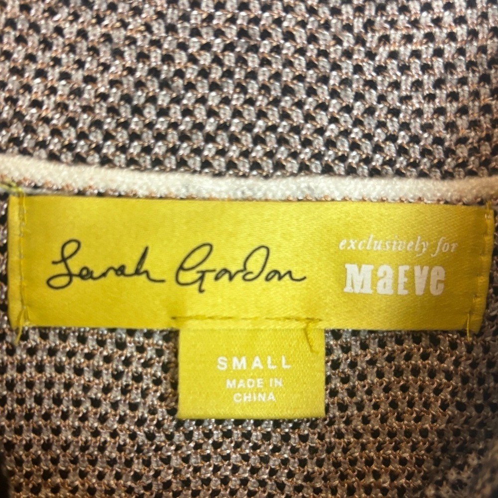 Maeve Sarah Gordon Anthropologie Bee Mock Neck Sleeveless Sweater Vest Small - Picture 4 of 7